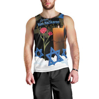 Israel Memorial Day Men Tank Top Red Everlasting Flower With Candle Light