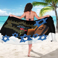 Israel Memorial Day Sarong Red Everlasting Flower With Candle Light