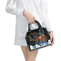 Israel Memorial Day Shoulder Handbag Red Everlasting Flower With Candle Light