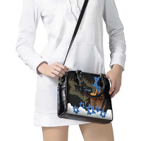 Israel Memorial Day Shoulder Handbag Red Everlasting Flower With Candle Light