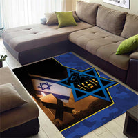 Yom HaZikaron Israel Area Rug We Will Always Remember Camouflage Style