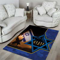 Yom HaZikaron Israel Area Rug We Will Always Remember Camouflage Style
