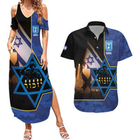 Yom HaZikaron Israel Couples Matching Summer Maxi Dress and Hawaiian Shirt We Will Always Remember Camouflage Style