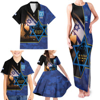 Yom HaZikaron Israel Family Matching Tank Maxi Dress and Hawaiian Shirt We Will Always Remember Camouflage Style