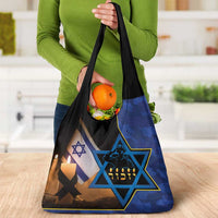 Yom HaZikaron Israel Grocery Bag We Will Always Remember Camouflage Style