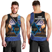 Yom HaZikaron Israel Men Tank Top We Will Always Remember Camouflage Style