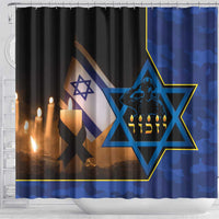 Yom HaZikaron Israel Shower Curtain We Will Always Remember Camouflage Style