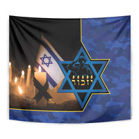 Yom HaZikaron Israel Tapestry We Will Always Remember Camouflage Style