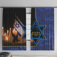 Yom HaZikaron Israel Window Curtain We Will Always Remember Camouflage Style