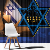 Yom HaZikaron Israel Window Curtain We Will Always Remember Camouflage Style