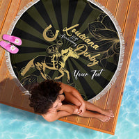 Personalized Louisiana Horse Racing Beach Blanket 113th Anniversary Magnolia Blossom