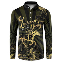 Personalized Louisiana Horse Racing Button Sweatshirt 113th Anniversary Magnolia Blossom