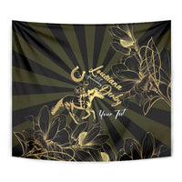 Personalized Louisiana Horse Racing Tapestry 113th Anniversary Magnolia Blossom