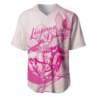 Personalized Louisiana Horse Racing Derby Baseball Jersey Magnolia Blossom Horseshoe Pastel Pink