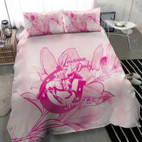 Personalized Louisiana Horse Racing Derby Bedding Set Magnolia Blossom Horseshoe Pastel Pink