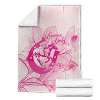 Personalized Louisiana Horse Racing Derby Blanket Magnolia Blossom Horseshoe Pastel Pink
