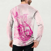 Personalized Louisiana Horse Racing Derby Button Sweatshirt Magnolia Blossom Horseshoe Pastel Pink