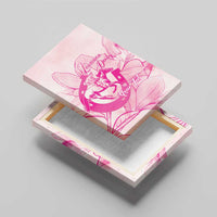 Personalized Louisiana Horse Racing Derby Canvas Wall Art Magnolia Blossom Horseshoe Pastel Pink