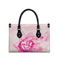 Personalized Louisiana Horse Racing Derby Leather Bag Magnolia Blossom Horseshoe Pastel Pink