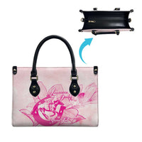 Personalized Louisiana Horse Racing Derby Leather Bag Magnolia Blossom Horseshoe Pastel Pink