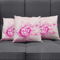 Personalized Louisiana Horse Racing Derby Pillow Cover Magnolia Blossom Horseshoe Pastel Pink