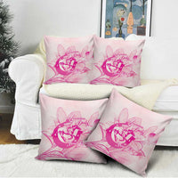 Personalized Louisiana Horse Racing Derby Pillow Cover Magnolia Blossom Horseshoe Pastel Pink