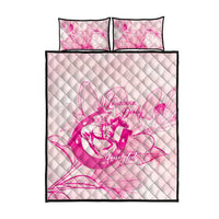 Personalized Louisiana Horse Racing Derby Quilt Bed Set Magnolia Blossom Horseshoe Pastel Pink