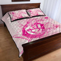 Personalized Louisiana Horse Racing Derby Quilt Bed Set Magnolia Blossom Horseshoe Pastel Pink