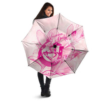 Personalized Louisiana Horse Racing Derby Umbrella Magnolia Blossom Horseshoe Pastel Pink