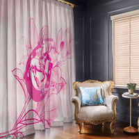 Personalized Louisiana Horse Racing Derby Window Curtain Magnolia Blossom Horseshoe Pastel Pink