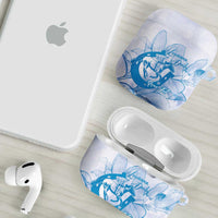 Personalized Louisiana Horse Racing Derby AirPods Case Magnolia Blossom Horseshoe Pastel Blue