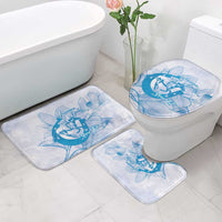 Personalized Louisiana Horse Racing Derby Bathroom Set Magnolia Blossom Horseshoe Pastel Blue