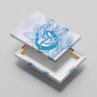 Personalized Louisiana Horse Racing Derby Canvas Wall Art Magnolia Blossom Horseshoe Pastel Blue