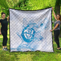 Personalized Louisiana Horse Racing Derby Quilt Magnolia Blossom Horseshoe Pastel Blue