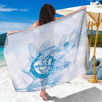 Personalized Louisiana Horse Racing Derby Sarong Magnolia Blossom Horseshoe Pastel Blue