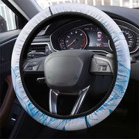 Louisiana Horse Racing Derby Steering Wheel Cover Magnolia Blossom Horseshoe Pastel Blue