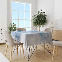 Personalized Louisiana Horse Racing Derby Tablecloth Magnolia Blossom Horseshoe Pastel Blue