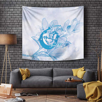Personalized Louisiana Horse Racing Derby Tapestry Magnolia Blossom Horseshoe Pastel Blue