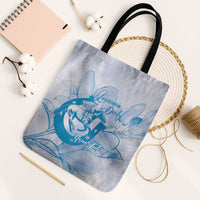 Personalized Louisiana Horse Racing Derby Tote Bag Magnolia Blossom Horseshoe Pastel Blue