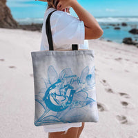 Personalized Louisiana Horse Racing Derby Tote Bag Magnolia Blossom Horseshoe Pastel Blue