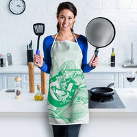 Personalized Louisiana Horse Racing Derby Apron Magnolia Blossom Horseshoe Pastel Green