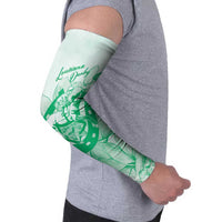 Personalized Louisiana Horse Racing Derby Arm Sleeves Magnolia Blossom Horseshoe Pastel Green