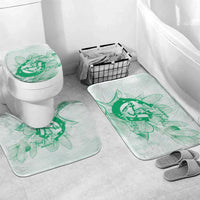 Personalized Louisiana Horse Racing Derby Bathroom Set Magnolia Blossom Horseshoe Pastel Green