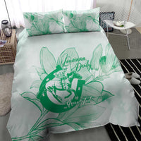 Personalized Louisiana Horse Racing Derby Bedding Set Magnolia Blossom Horseshoe Pastel Green