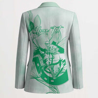 Personalized Louisiana Horse Racing Derby Blazer Magnolia Blossom Horseshoe Pastel Green