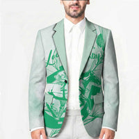 Personalized Louisiana Horse Racing Derby Blazer Magnolia Blossom Horseshoe Pastel Green