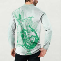 Personalized Louisiana Horse Racing Derby Button Sweatshirt Magnolia Blossom Horseshoe Pastel Green
