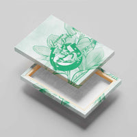 Personalized Louisiana Horse Racing Derby Canvas Wall Art Magnolia Blossom Horseshoe Pastel Green