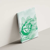 Personalized Louisiana Horse Racing Derby Canvas Wall Art Magnolia Blossom Horseshoe Pastel Green