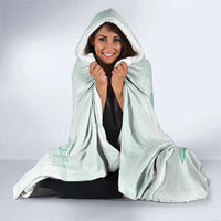 Personalized Louisiana Horse Racing Derby Hooded Blanket Magnolia Blossom Horseshoe Pastel Green